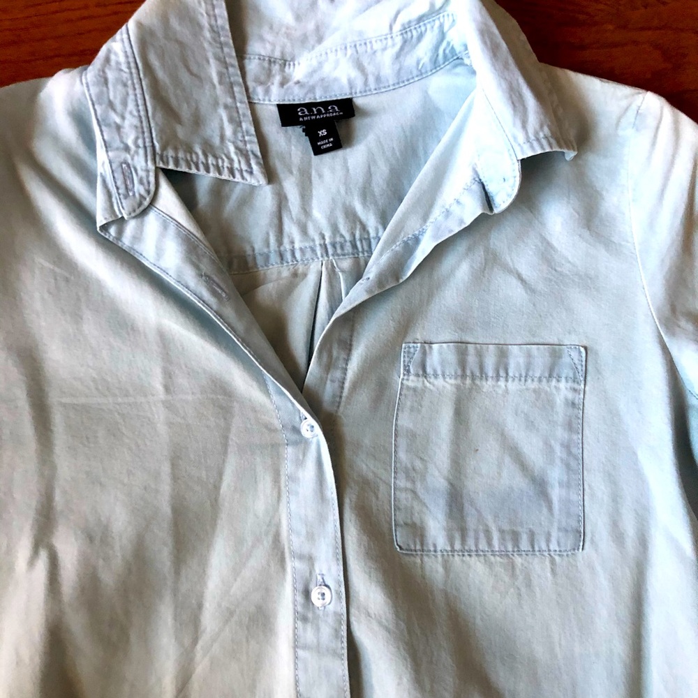 Denim button-down